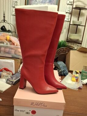Wild Pair Rouge Red XWIDE CALF 9W New Boots
